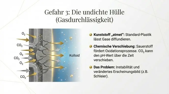 Darstellung der Adsorption von Nanopartikeln an Kunststoffwänden und Migration von Additiven bei Kolloiden - Colloimed Fachwissen