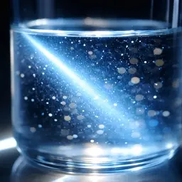 Lichtstreuung in einer kolloidalen Flüssigkeit beim Tyndall-Effekt