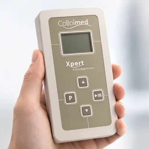 Kolloidgenerator in einer Anwendungsszene zur Veranschaulichung von Kolloidherstellung und Verfahren