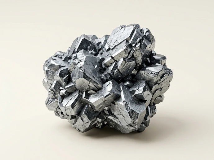 Wissenswertes über Molybdän als Spurenelement | Colloimed Molybdän als silbrig-graues Spurenelement mit typischer metallischer Kristallstruktur