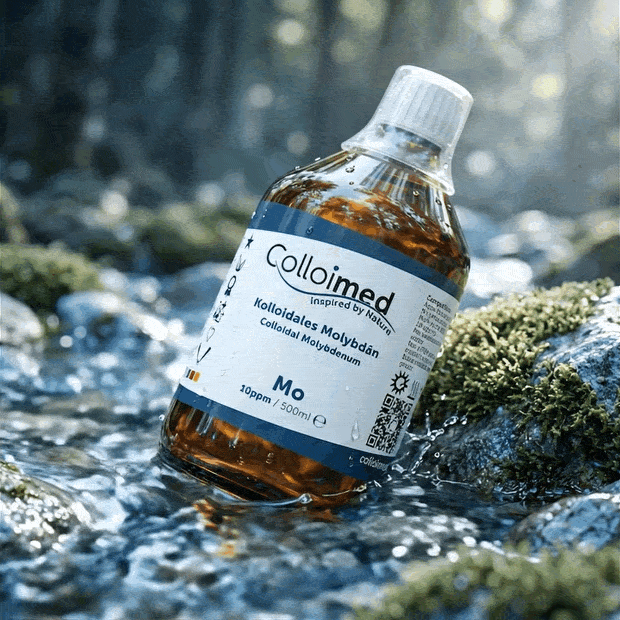 Kolloidales Molybdän 10 ppm im Reinstwasser | Colloimed Kolloidales Molybdän 10 ppm von Colloimed in klarer Wasser- und Naturinszenierung