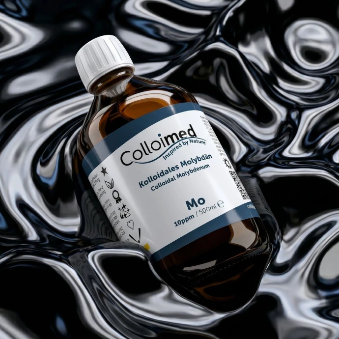 Jetzt kolloidales Molybdän entdecken | Colloimed Kolloidales Molybdän von Colloimed hochwertig inszeniert als Produktbild zum Entdecken und Kaufen