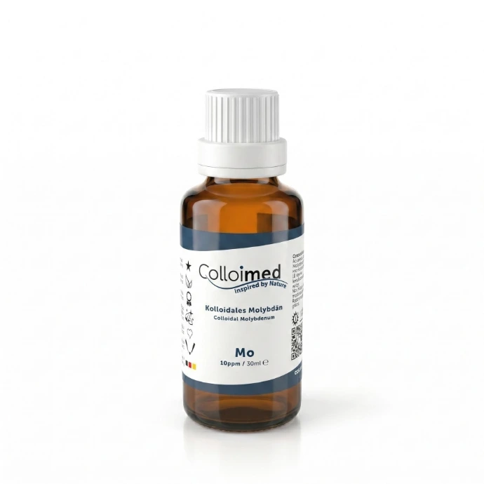 Kolloidales Molybdän 10 ppm in der 30 ml Braunglasflasche von Colloimed