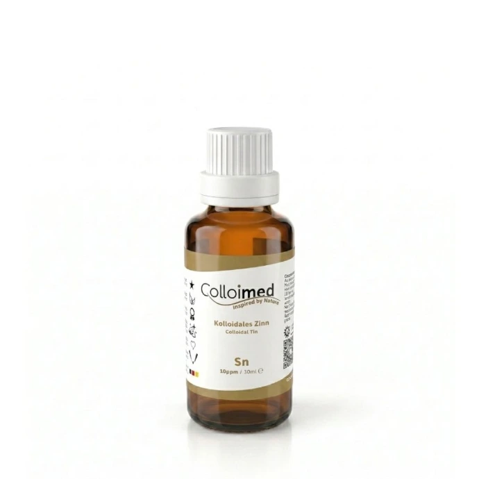 Kolloidales Zinn 10 ppm in der 30 ml Braunglasflasche von Colloimed