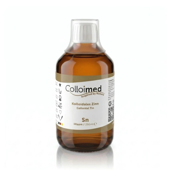 Kolloidales Zinn 10 ppm in der 250 ml Braunglasflasche von Colloimed