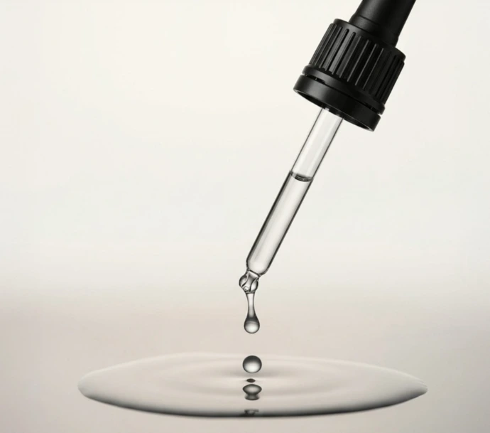 Pipette als Symbol für kolloidales Lithium ohne unnötige Zusätze von Colloimed