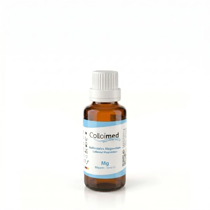 Kolloidales Magnesium 50 ppm in der 30 ml Braunglasflasche von Colloimed