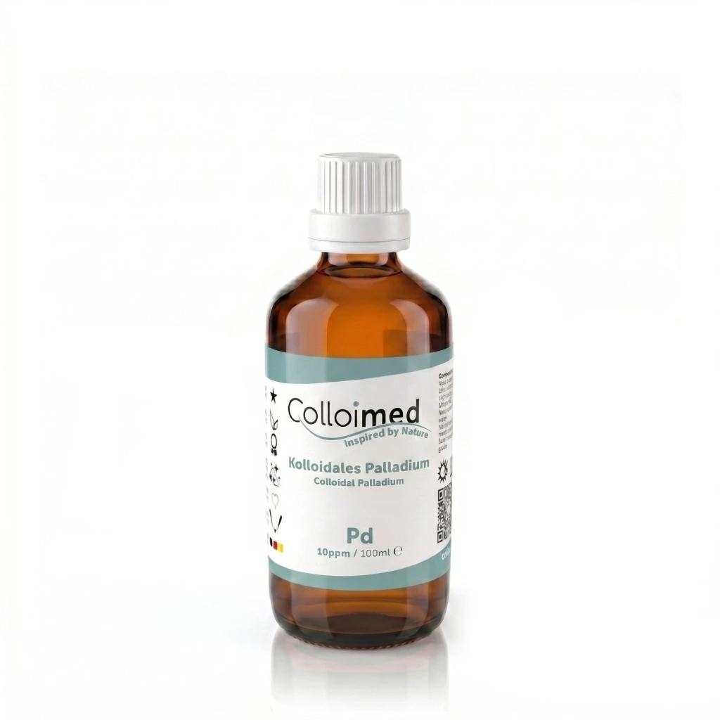 Kolloidales Palladium 10 ppm in der 100 ml Braunglasflasche von Colloimed