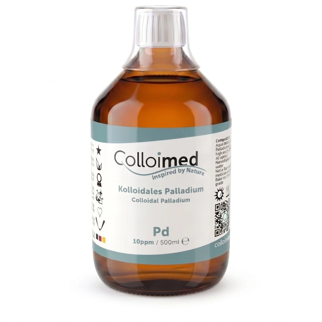 Kolloidales Palladium 10 ppm in der 500 ml Braunglasflasche von Colloimed