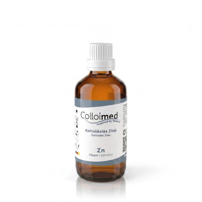 Kolloidales Zink 10 ppm in der 100 ml Braunglasflasche von Colloimed