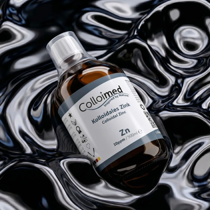 Kolloidales Zink von Colloimed mit hochreiner Basis aus 99,99 Prozent reinem Zink und Aqua bidest.