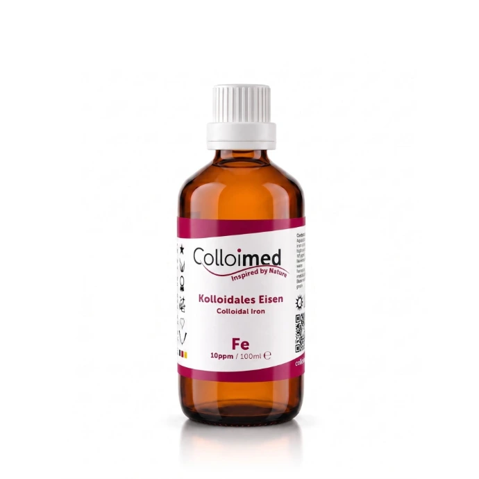 Kolloidales Eisen 10 ppm in der 100 ml Braunglasflasche von Colloimed