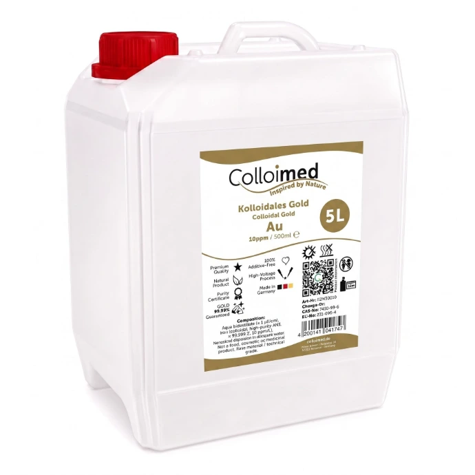 Kolloidales Gold 10 ppm im 5 Liter Kanister von Colloimed