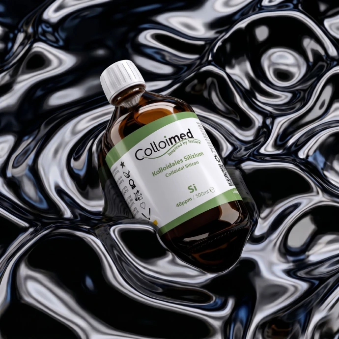 Kolloidales Silizium von Colloimed mit hochreiner Basis aus 99,9999 Prozent reinem Silizium und Aqua bidest.