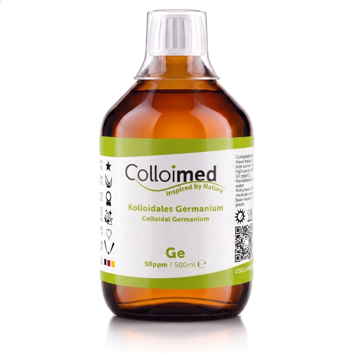 Kolloidales Germanium 50 ppm in der 500 ml Braunglasflasche von Colloimed