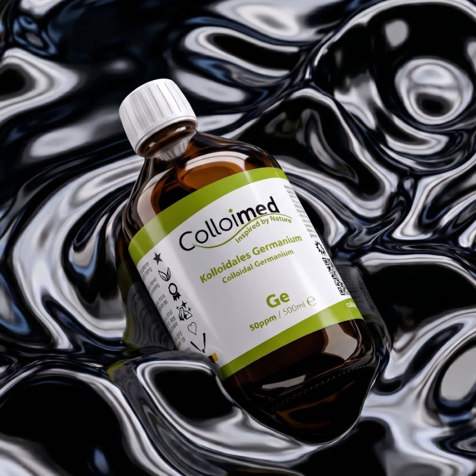Kolloidales Germanium von Colloimed hochwertig inszeniert als Produktbild zum Entdecken und Kaufen