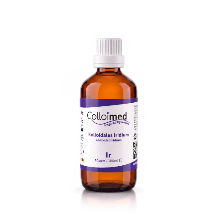 Kolloidales Iridium 10 ppm in der 100 ml Braunglasflasche von Colloimed