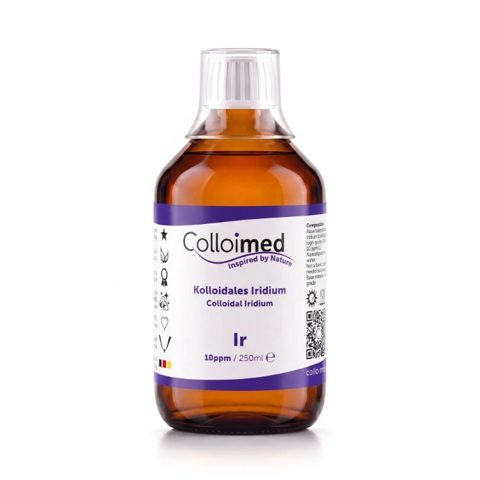 Kolloidales Iridium 10 ppm in der 250 ml Braunglasflasche von Colloimed