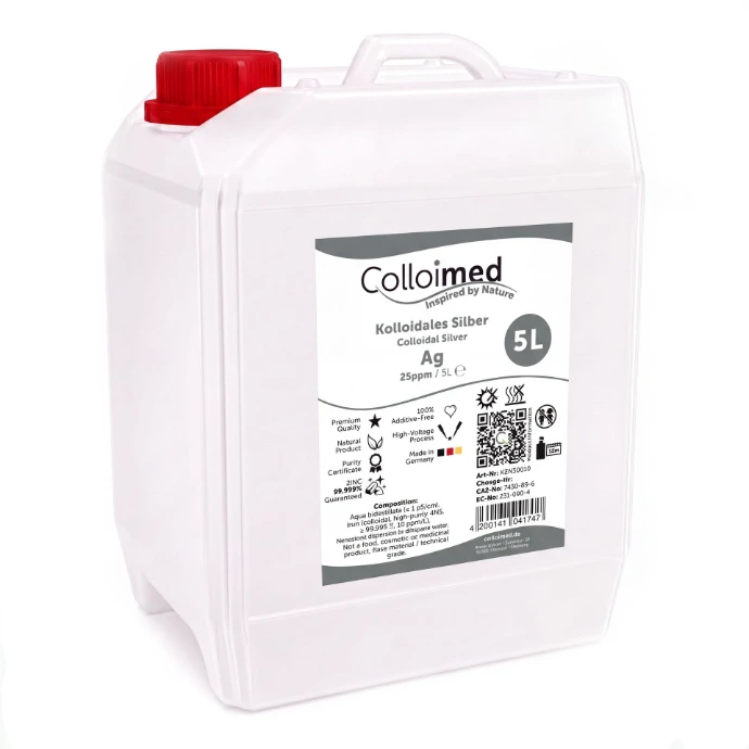 Kolloidales Silber 25 ppm im 5 Liter Kanister von Colloimed
