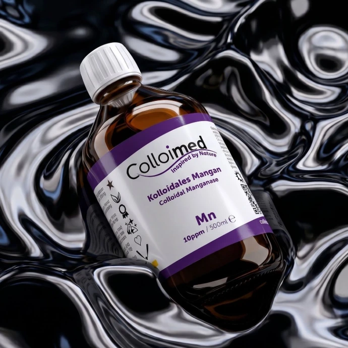 Kolloidales Mangan von Colloimed mit hochreiner Basis aus 99,99 Prozent reinem Mangan und Aqua bidest.