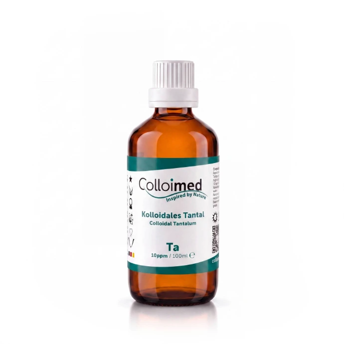 Kolloidales Tantal 10 ppm in der 100 ml Braunglasflasche von Colloimed