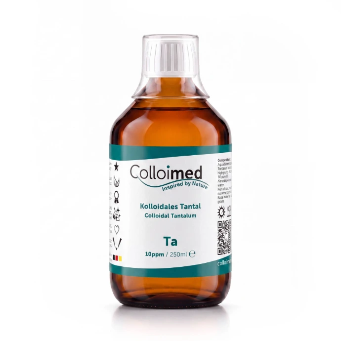 Kolloidales Tantal 10 ppm in der 250 ml Braunglasflasche von Colloimed