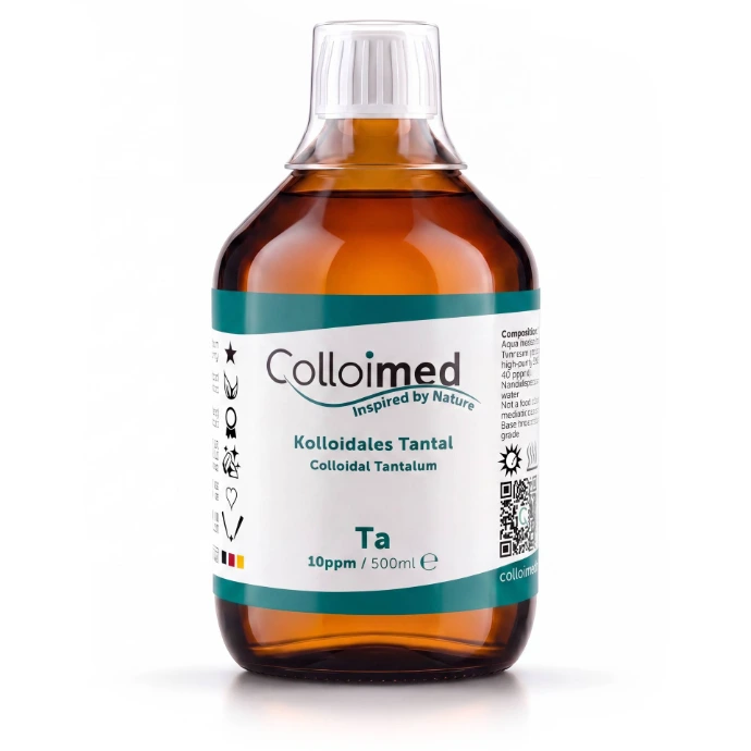 Kolloidales Tantal 10 ppm in der 500 ml Braunglasflasche von Colloimed