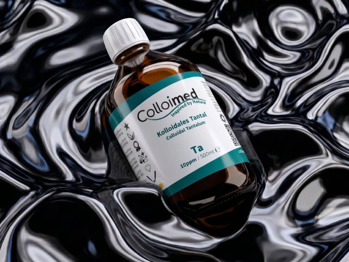 Kolloidales Tantal von Colloimed mit hochreiner Basis aus 99,95 Prozent reinem Tantal und Aqua bidest.