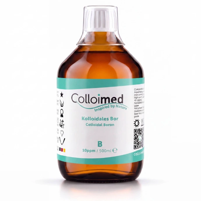Kolloidales Bor 10 ppm in der 500 ml Braunglasflasche von Colloimed