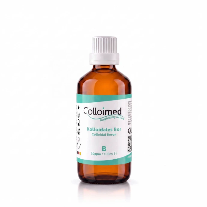 Kolloidales Bor 10 ppm in der 100 ml Braunglasflasche von Colloimed