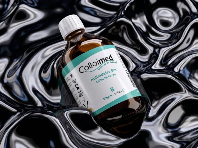 Kolloidales Bor von Colloimed mit hochreiner Basis aus 99,9 Prozent reinem Bor und Aqua bidest.