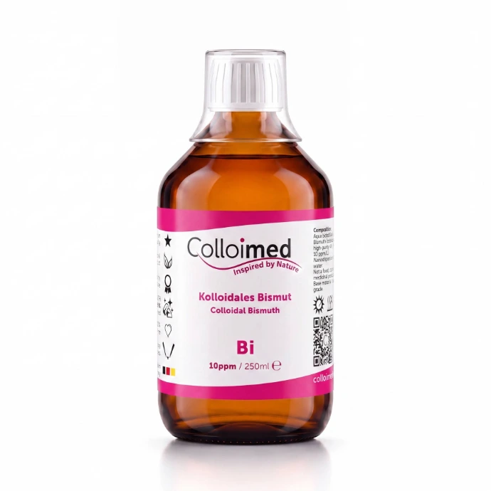 Kolloidales Bismut 10 ppm in der 250 ml Braunglasflasche von Colloimed