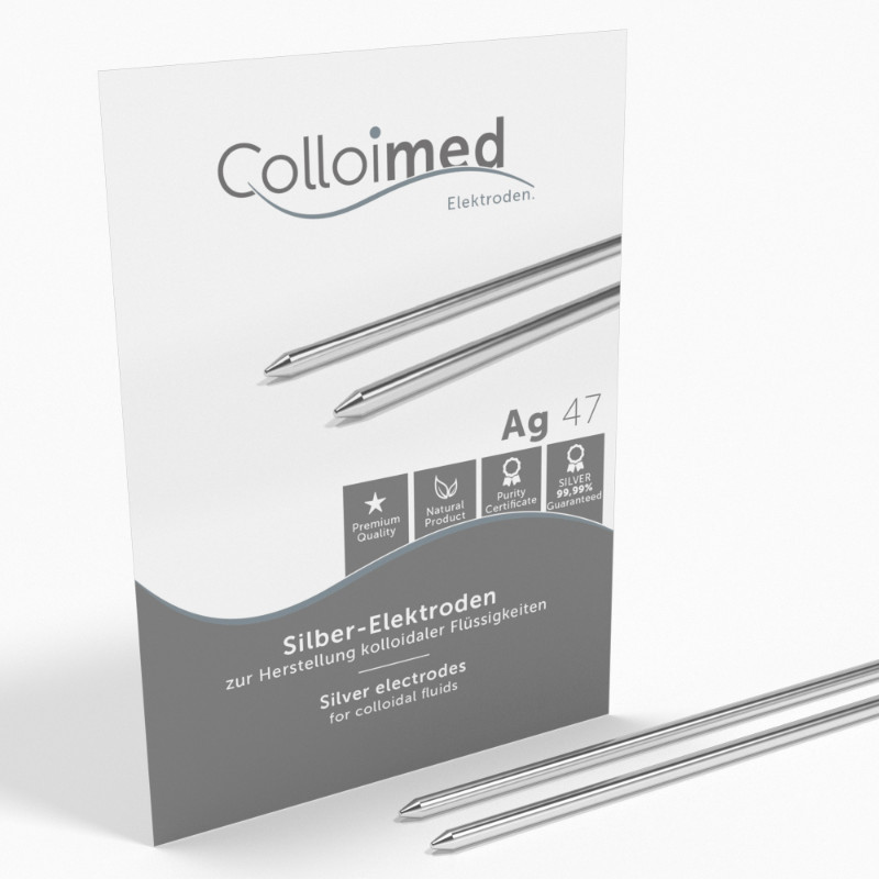 Colloimed Silber-Elektroden Ag 99,99% – Ø 2,5 mm, angespitzt (Paar)