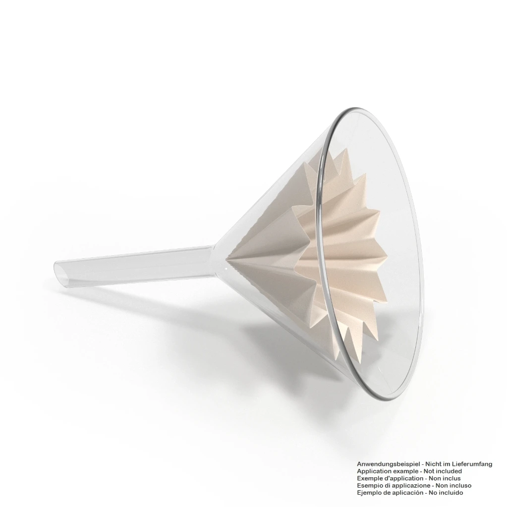 Colloimed Kolloidfilter 90 Natur - Anwendungsbeipiel mit Glastrichter.webp