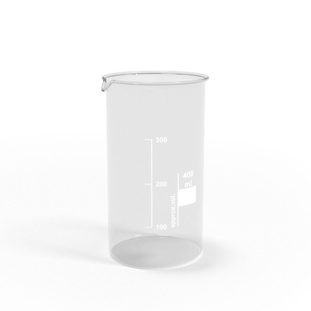 Becherglas 400ml mit Teilung und Ausguss Tall