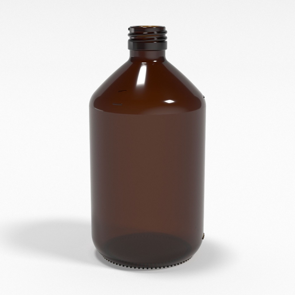 Braunglasflasche 500ml PP28 - Apothekerflasche