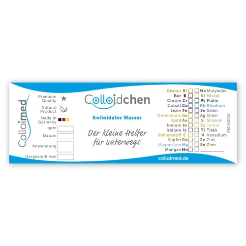 Etikett Colloidchen Der kleine Helfer für unterwegs