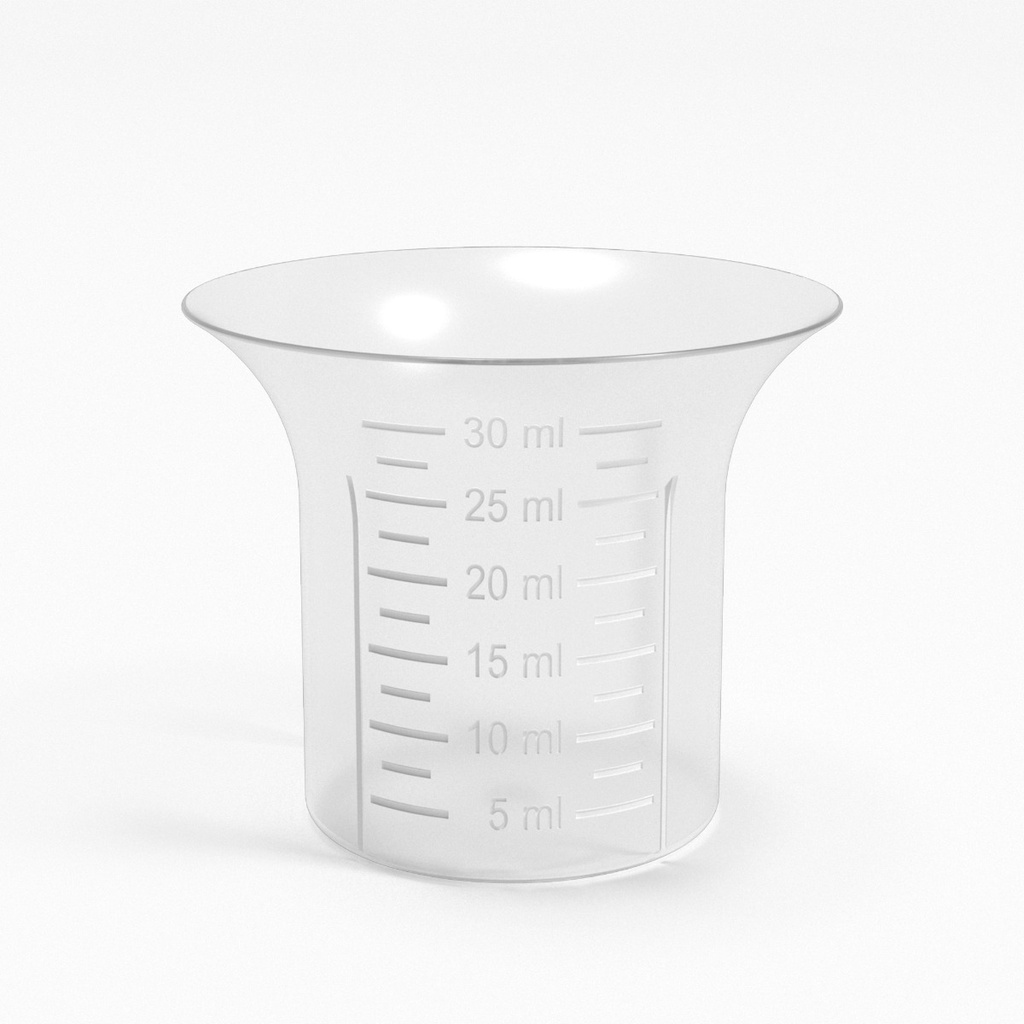 30ml Dosierbecher für Braunglasflasche PP28