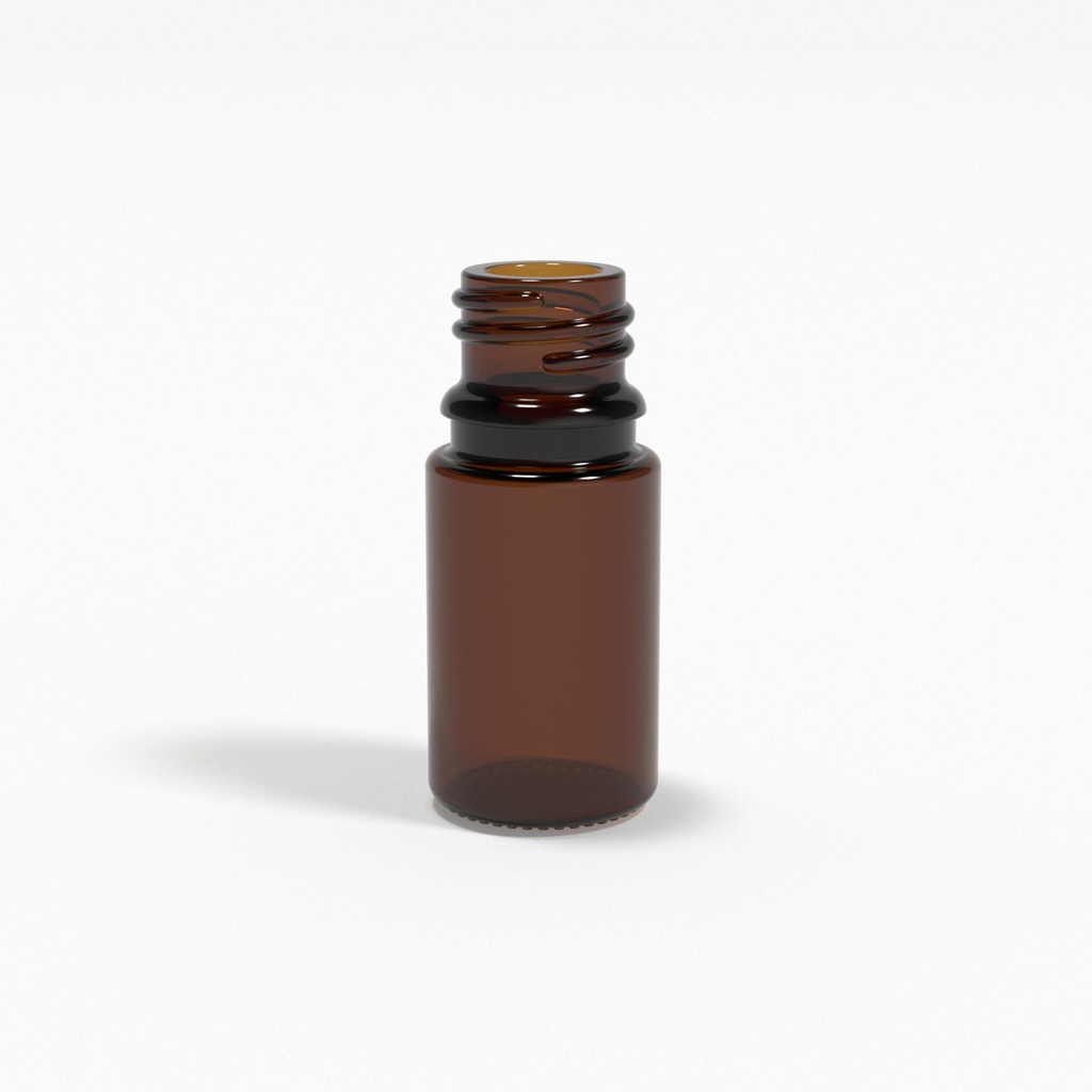 [BGF0006] Braunglasflasche 5ml DIN18 - für Kolloide & Öle