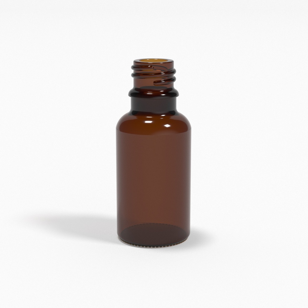 Braunglasflasche 20ml DIN18 - für Kolloide & Öle