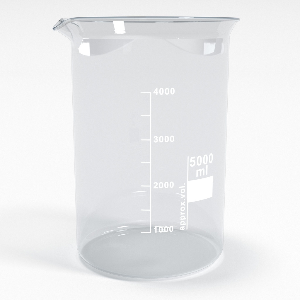 [BGB5000L] Becherglas 5000ml (5L) Teilung und Ausguss Low