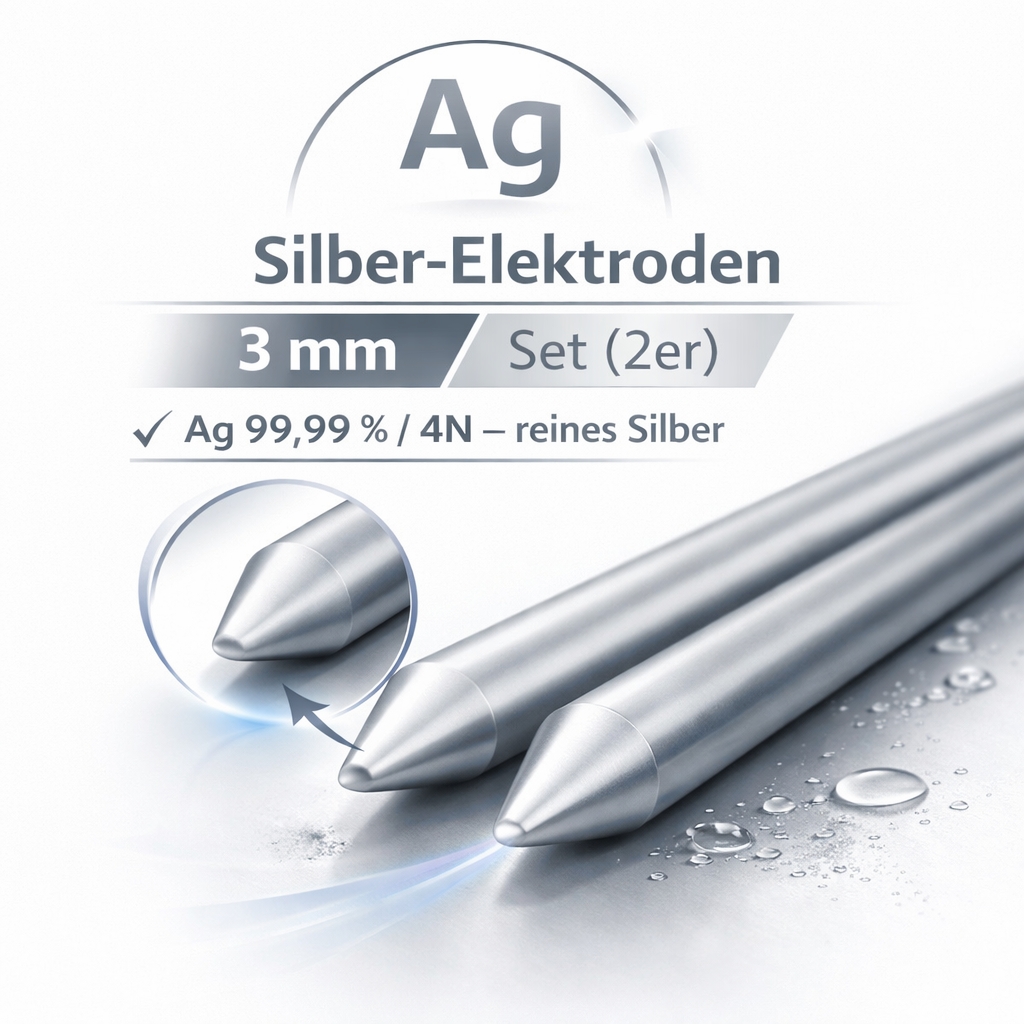 Colloimed Silber-Elektroden (Ag 99,99 %), 3 mm Ø, angespitzt (Paar)