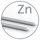 Colloimed Zink-Elektroden Zn – Ø 3 mm, Länge 80 mm (Paar)