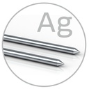 Colloimed Silber-Elektroden Ag – Ø 3 mm, Länge 140 mm (Paar)