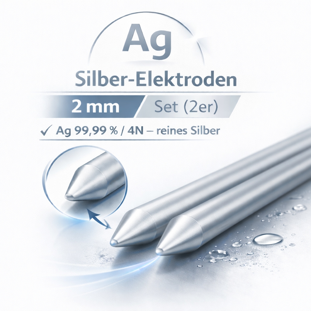 [M21005] Colloimed Silber-Elektroden (Ag 99,99 %), 2 mm Ø, angespitzt (Paar) (80 mm)