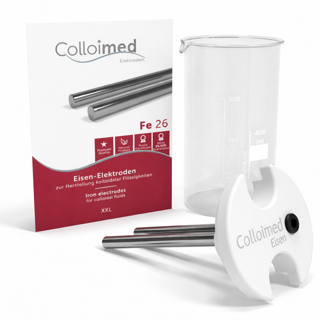 Colloimed Eisen-Elektroden Fe XXL im Becherglas