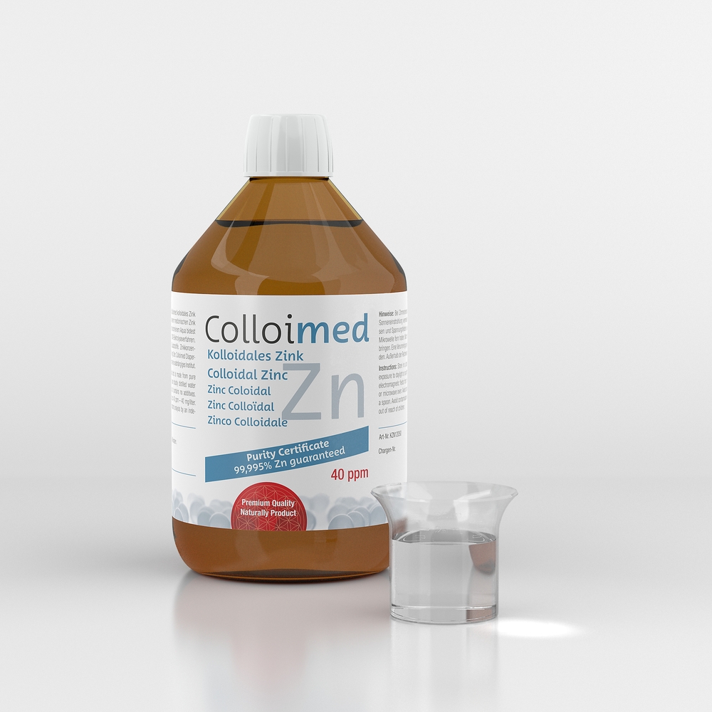 Colloimed Kolloidales Zink 40ppm 500ml - Zn 99,995%
