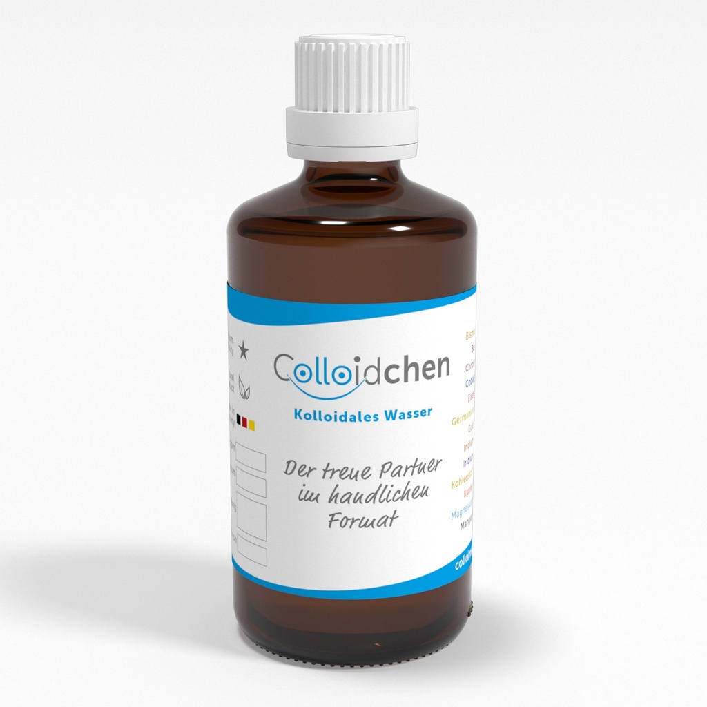 Braunglasflasche 100ml mit Verschluss - Colloidchen - Der treue Partner