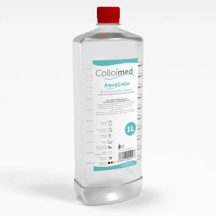 Colloimed AquaCollo Bidestilliertes Wasser 1 Liter