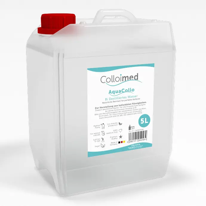 Colloimed AquaCollo Bidestilliertes Wasser 5 Liter